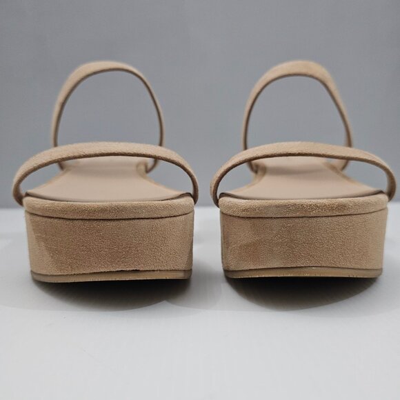 NEW Stuart Weitzman Boardwalk 65 Wedge Sandal Platform Sandalwood Tan Suede 11 - Picture 6 of 13